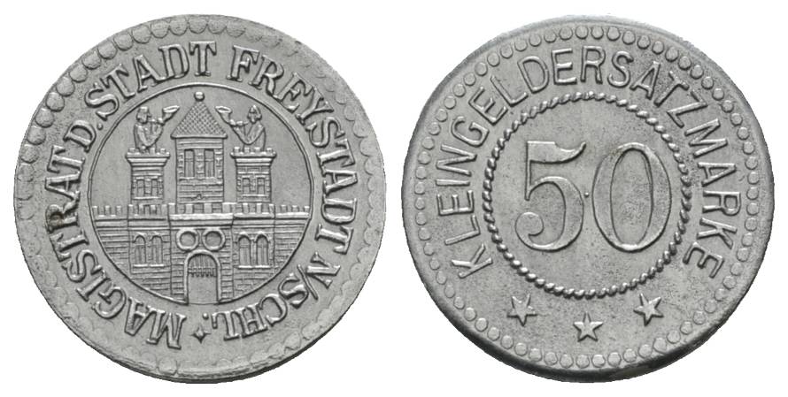  Freystadt, Kleingeldersatzmarke, 50 Pfennig o.J.   