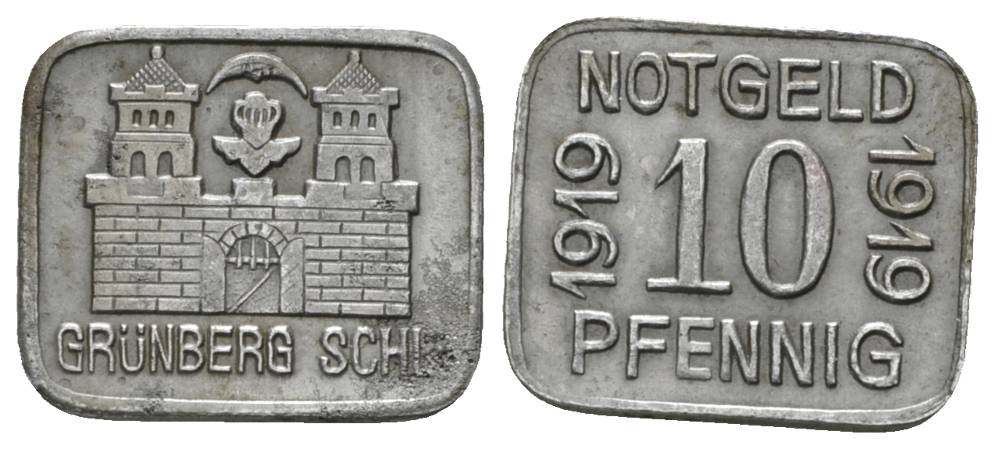  Grünberg, Notgeld, 10 Pfennig 1919   