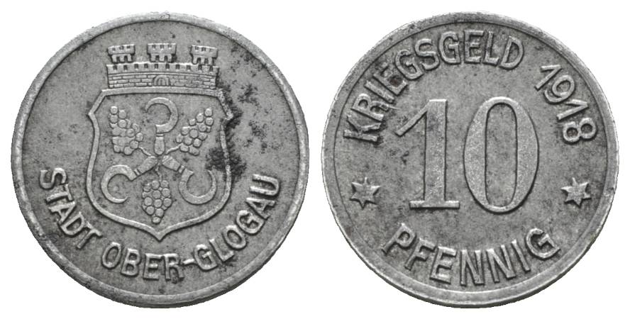  Ober-Globau, Kriegsgeld, 10 Pfennig 1918   