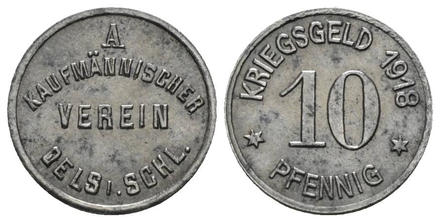  Oels, Kriegsgeld, 10 Pfennig 1918   