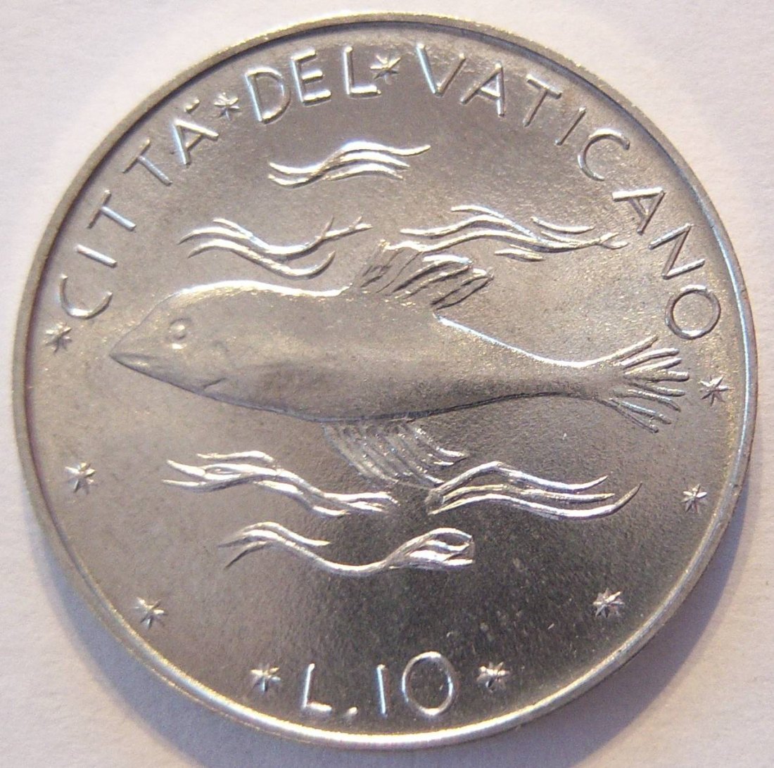  Vatikan 10 Lire 1974   