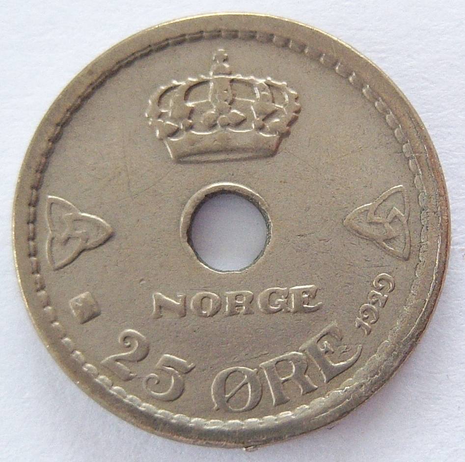  Norwegen 25 Öre 1929   