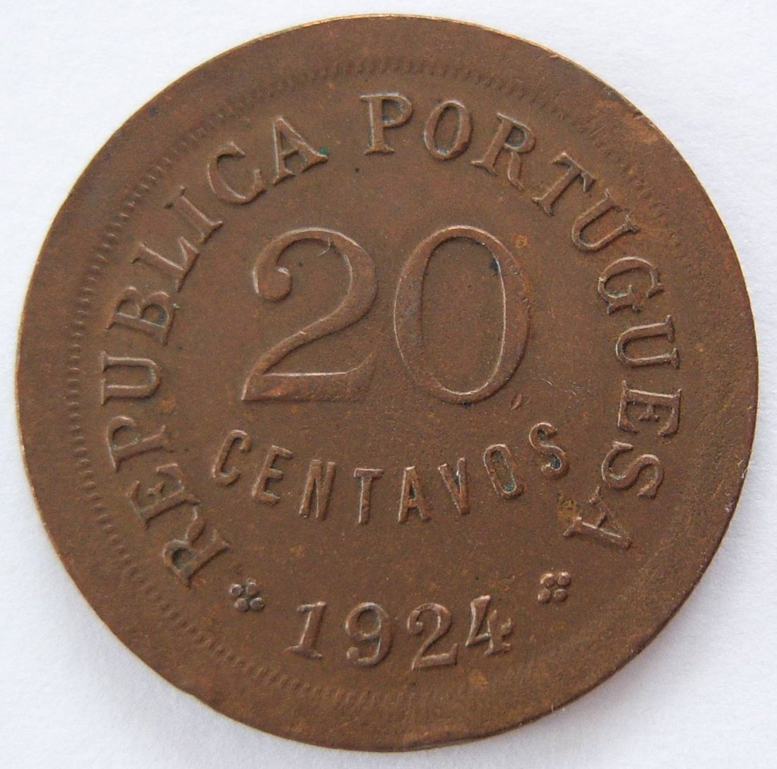  Portugal 20 Centavos 1924   