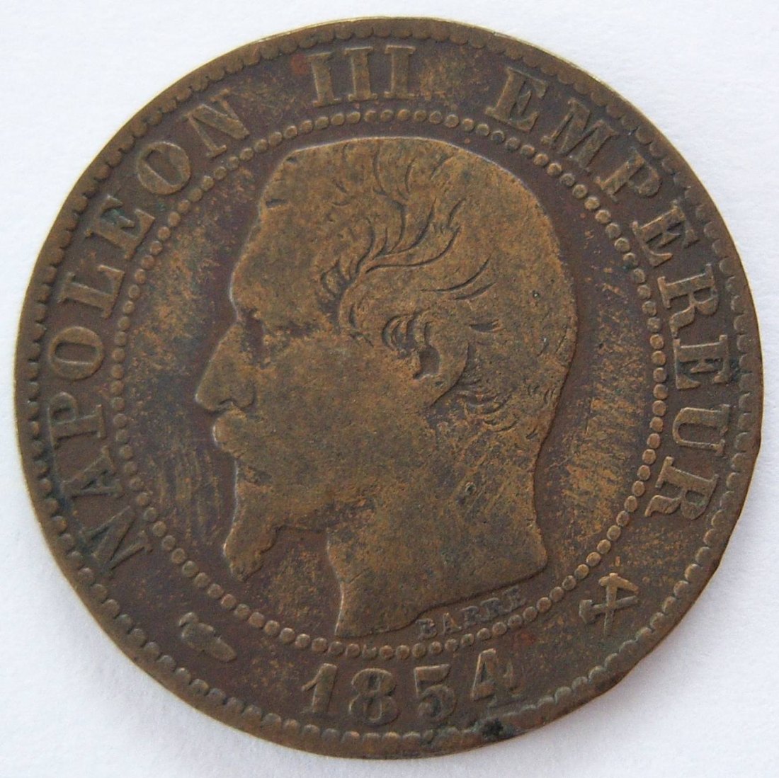  Frankreich Cinq 5 Centimes 1854 B   