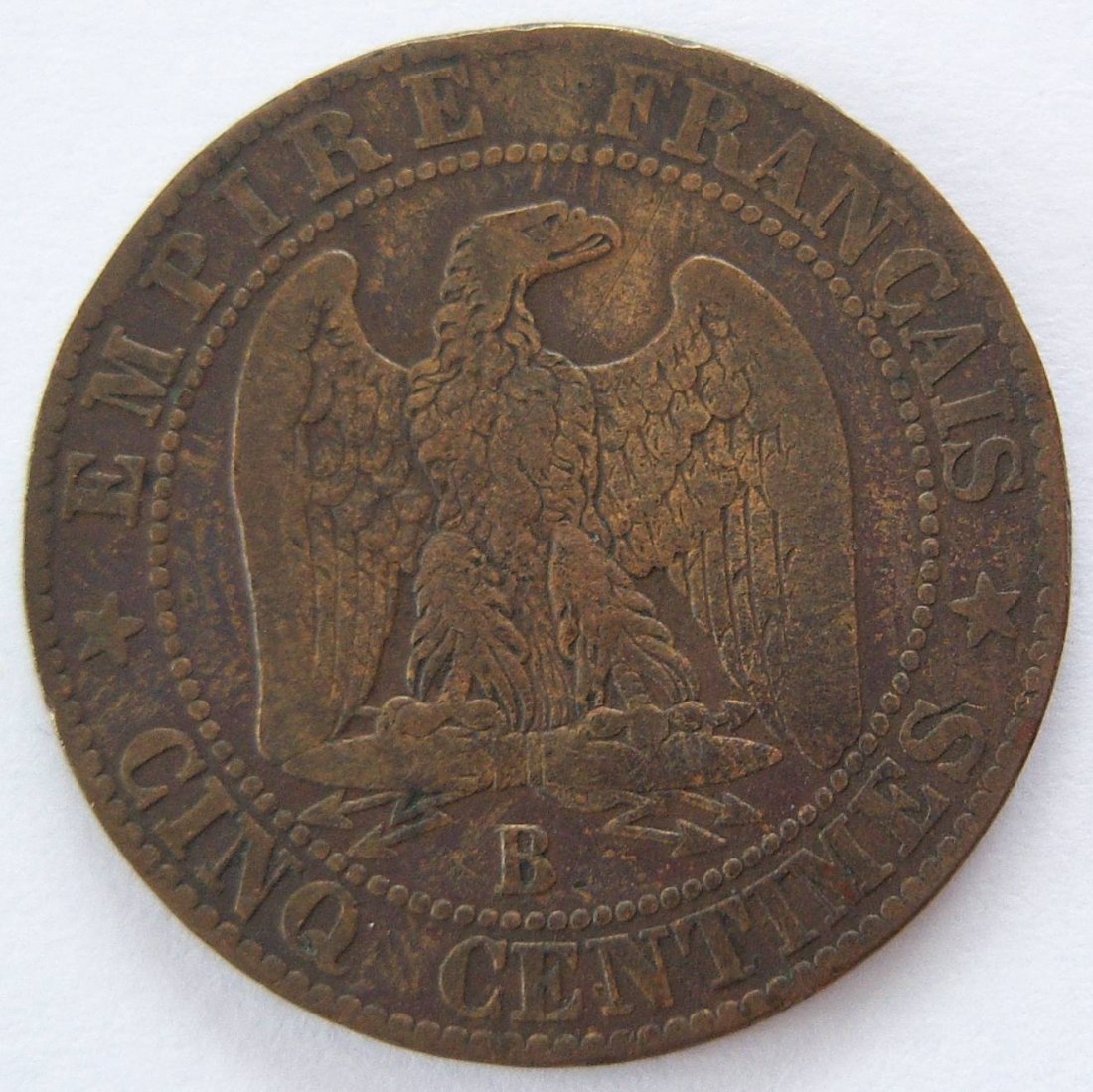  Frankreich Cinq 5 Centimes 1854 B   
