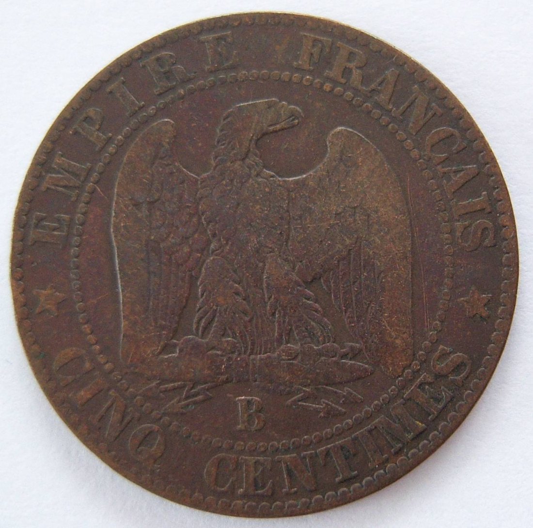  Frankreich Cinq 5 Centimes 1855 B   