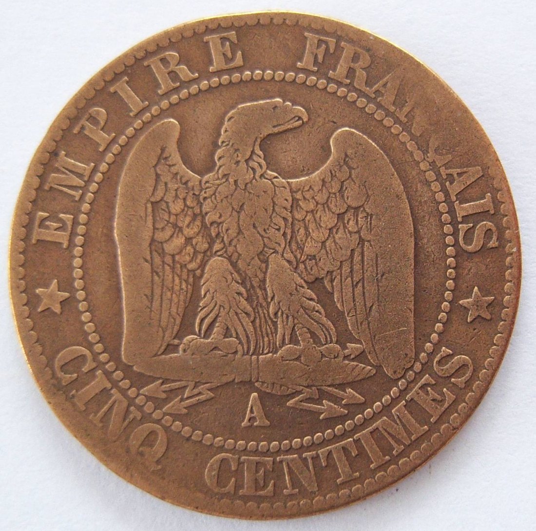  Frankreich Cinq 5 Centimes 1863 A   