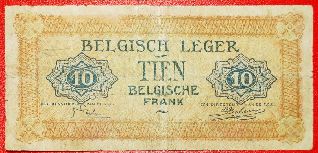  * OCCUPATION OF GERMANY: BELGIUM ★10 FRANCS 1946 RARE! LOW START ★ NO RESERVE!   