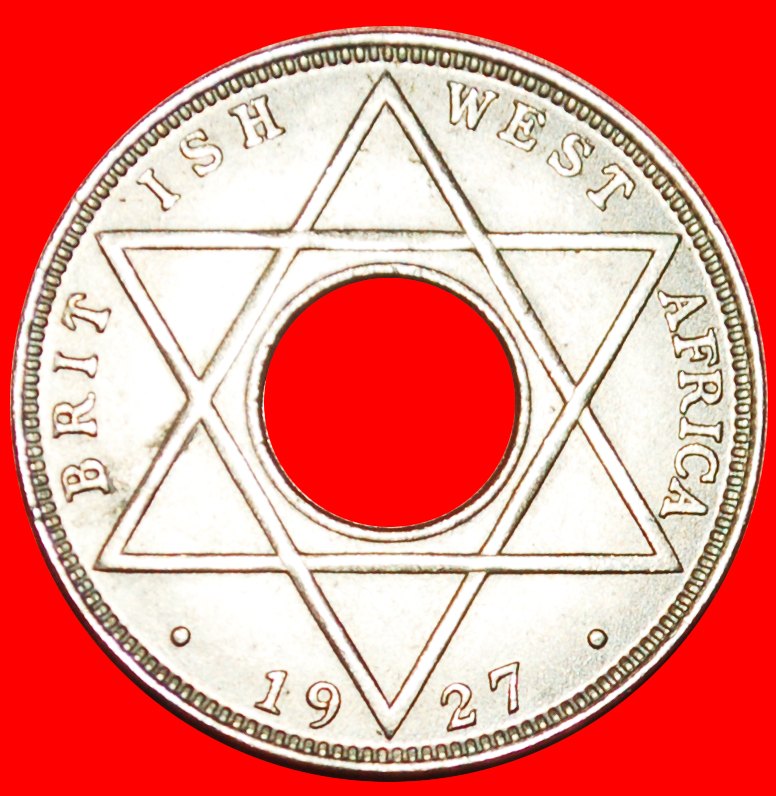 · GROSSBRITANNIEN (1912-1936): BRITISCH-WESTAFRIKA★1/10 PENNY 1927 uSTG STEMPELGLANZ★OHNE VORBEHALT!