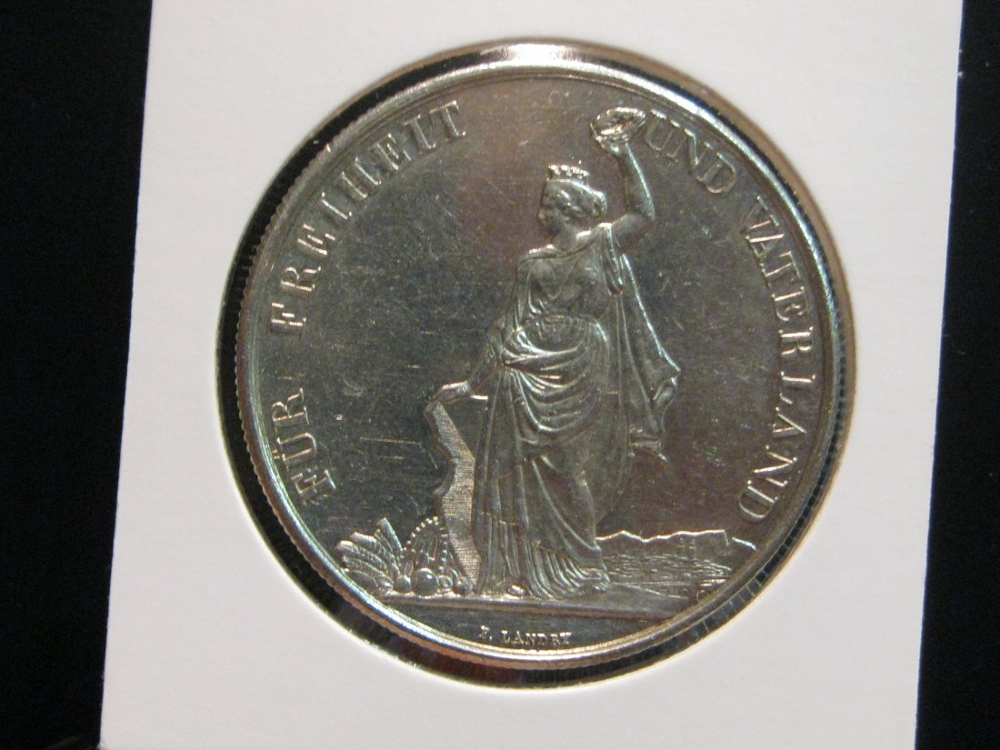 SWITZERLAND 5 FRANCS 1872 ZURICH.GRADE-PLEASE SEE PHOTOSAND READ BELOW.