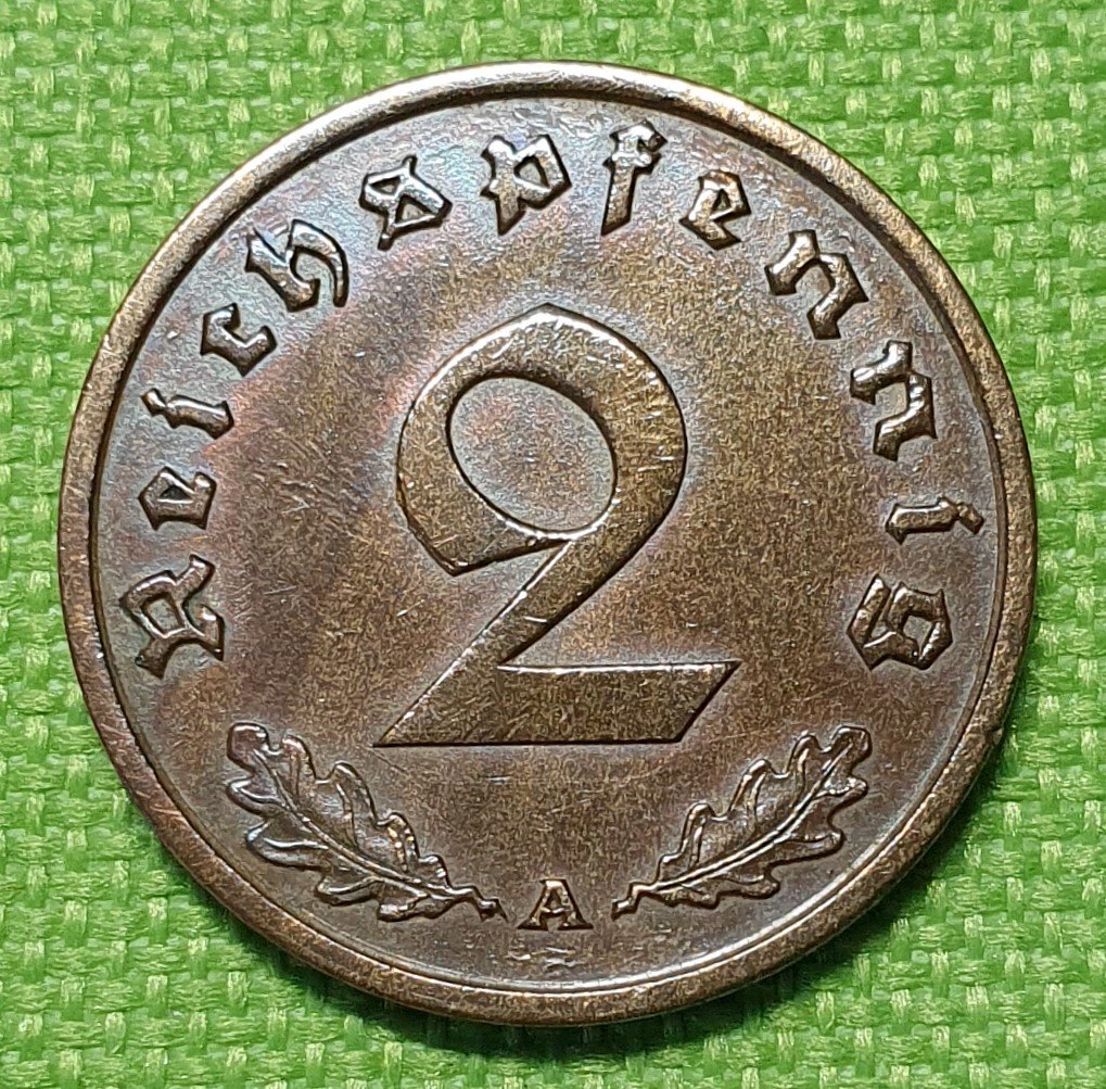 Drittes Reich: 2 Reichspfennig 1938 A Deutsches Reich vorzügliche Münze Original
