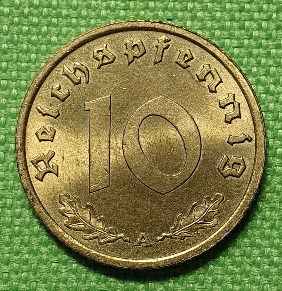 Drittes Reich: 10 Reichspfennig 1938 A Deutsches Reich vorzügliche Münze Original