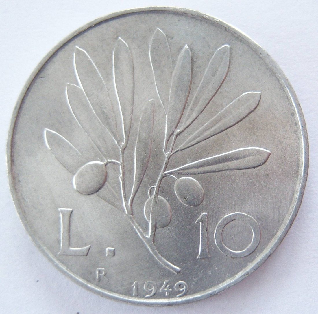  Italien 10 Lire 1949 Alu   