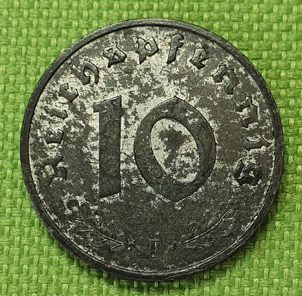 Drittes Reich: 10 Reichspfennig 1944 F Deutsches Reich vorzügliche Münze Original