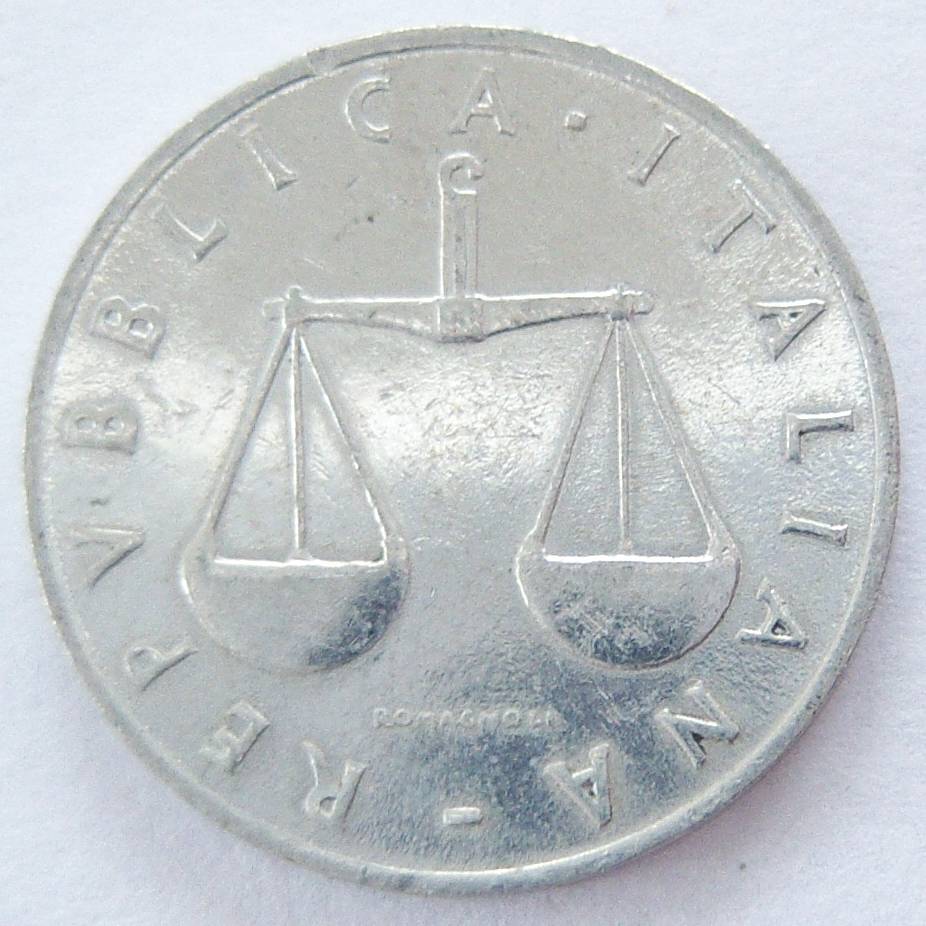  Italien 1 Lira 1955 Alu   