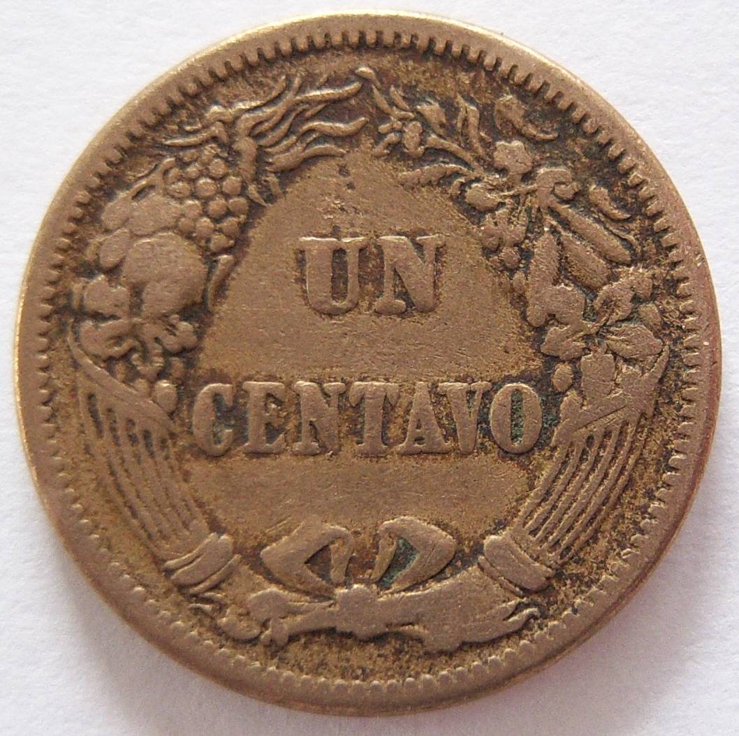  Peru Un 1 Centavo 1863   