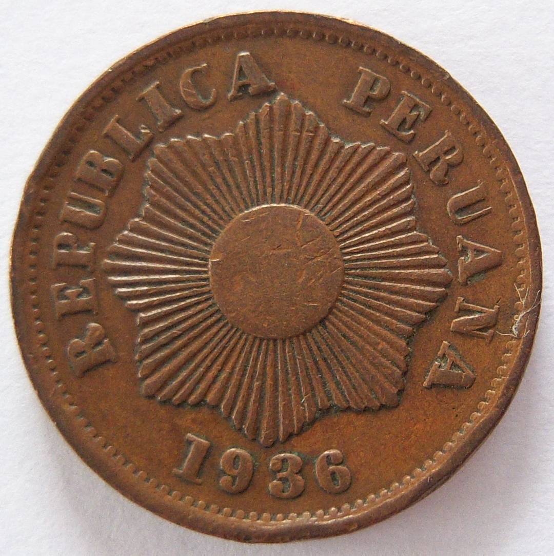  Peru Un 1 Centavo 1936   