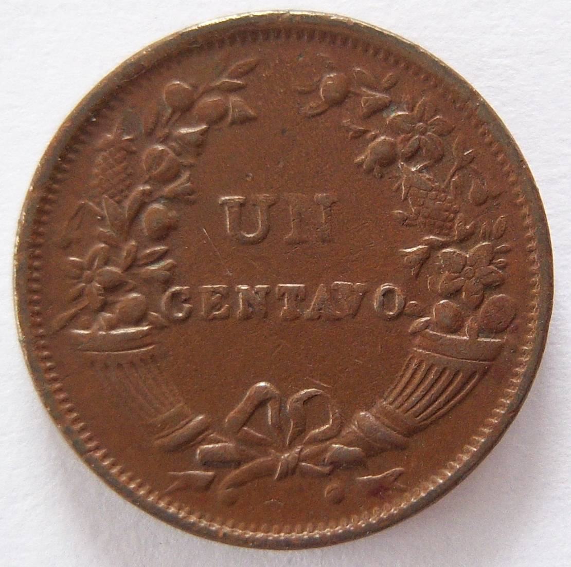  Peru Un 1 Centavo 1941   