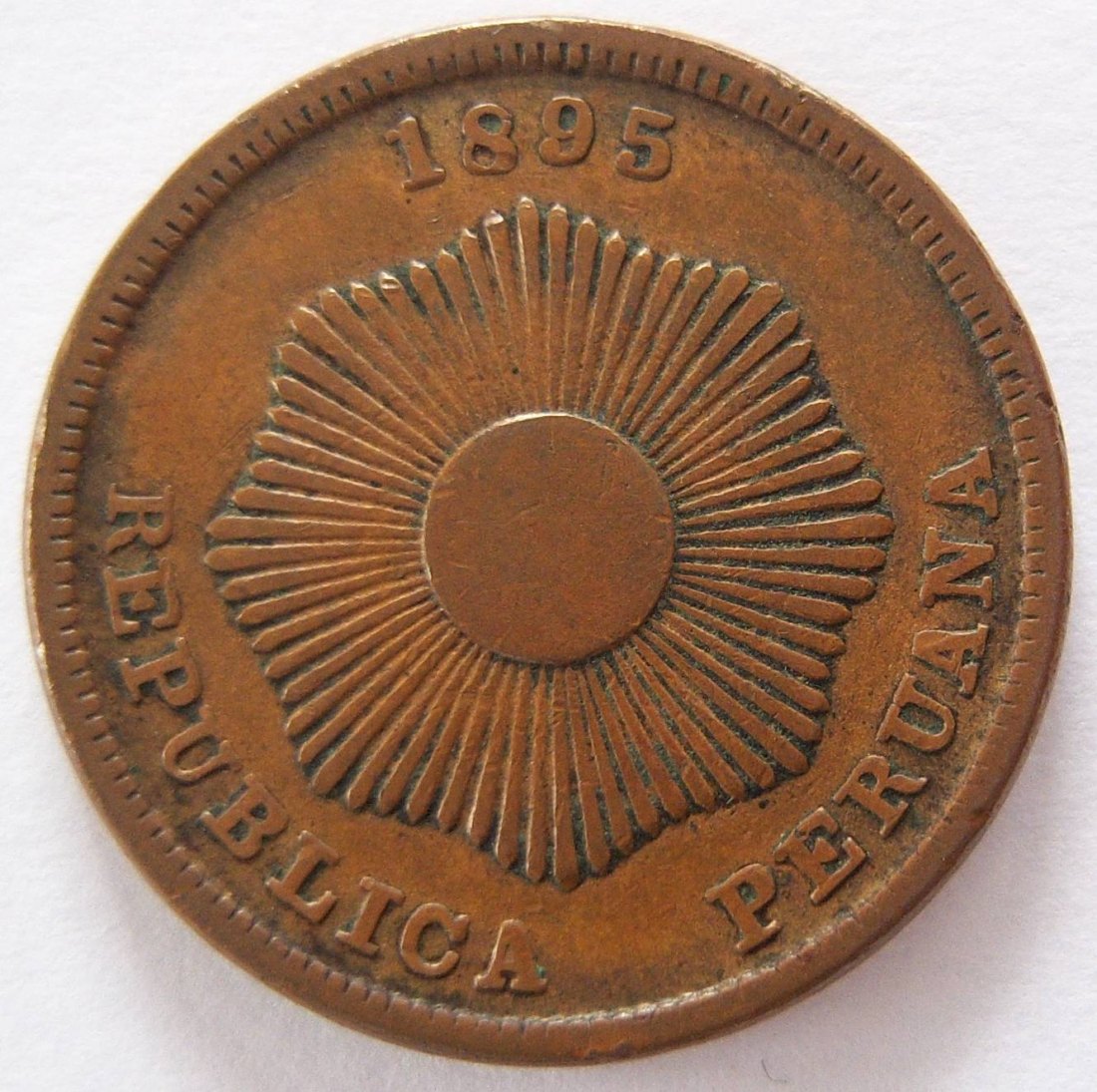  Peru Dos 2 Centavos 1895   