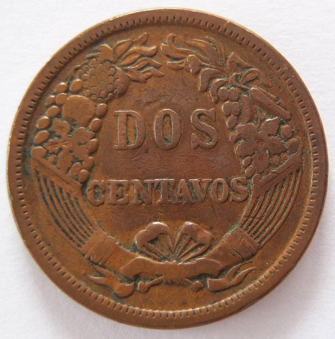  Peru Dos 2 Centavos 1895   