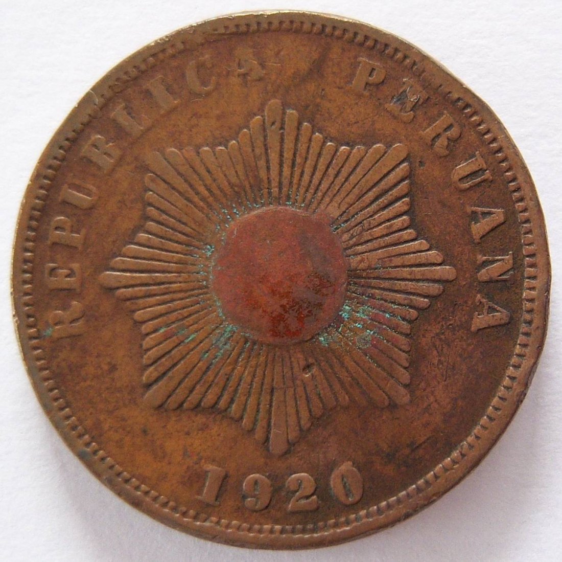  Peru Dos 2 Centavos 1920 C   