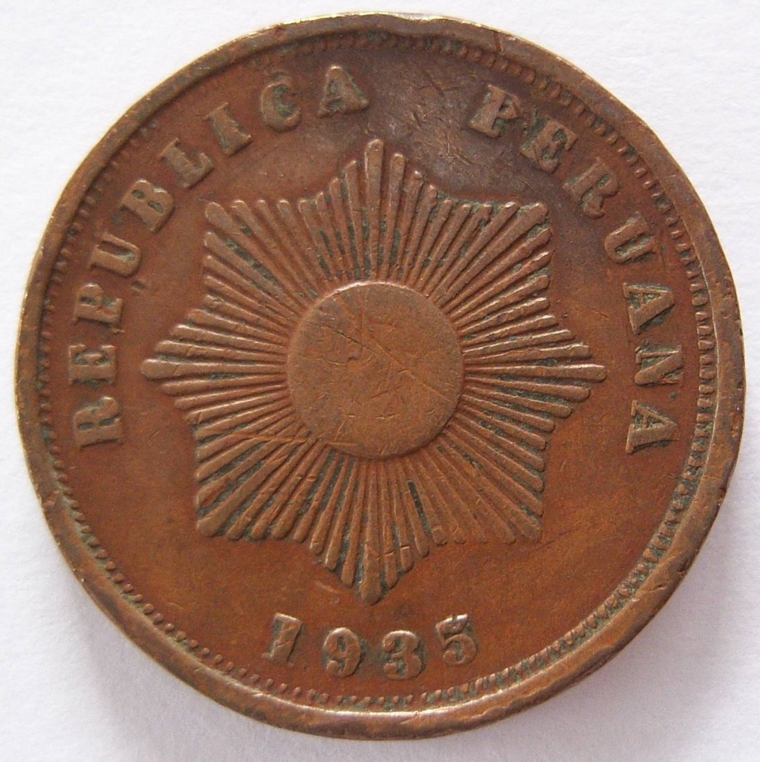  Peru Dos 2 Centavos 1935 C   