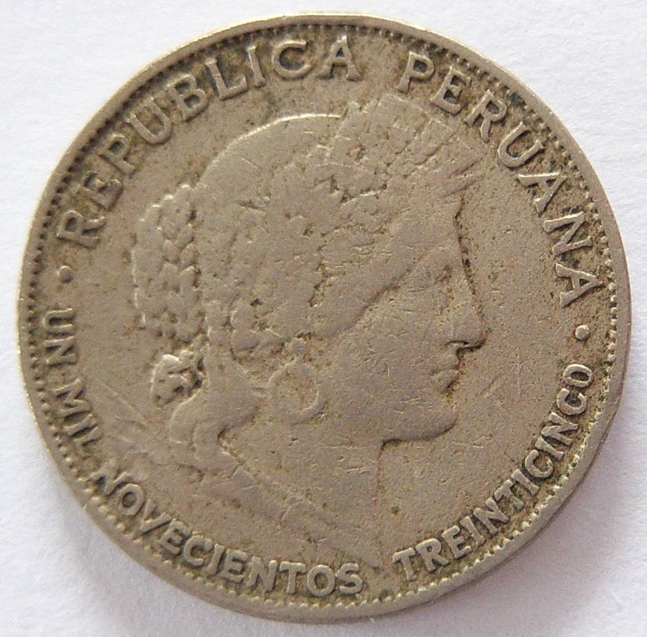  Peru 5 Centavos 1935   