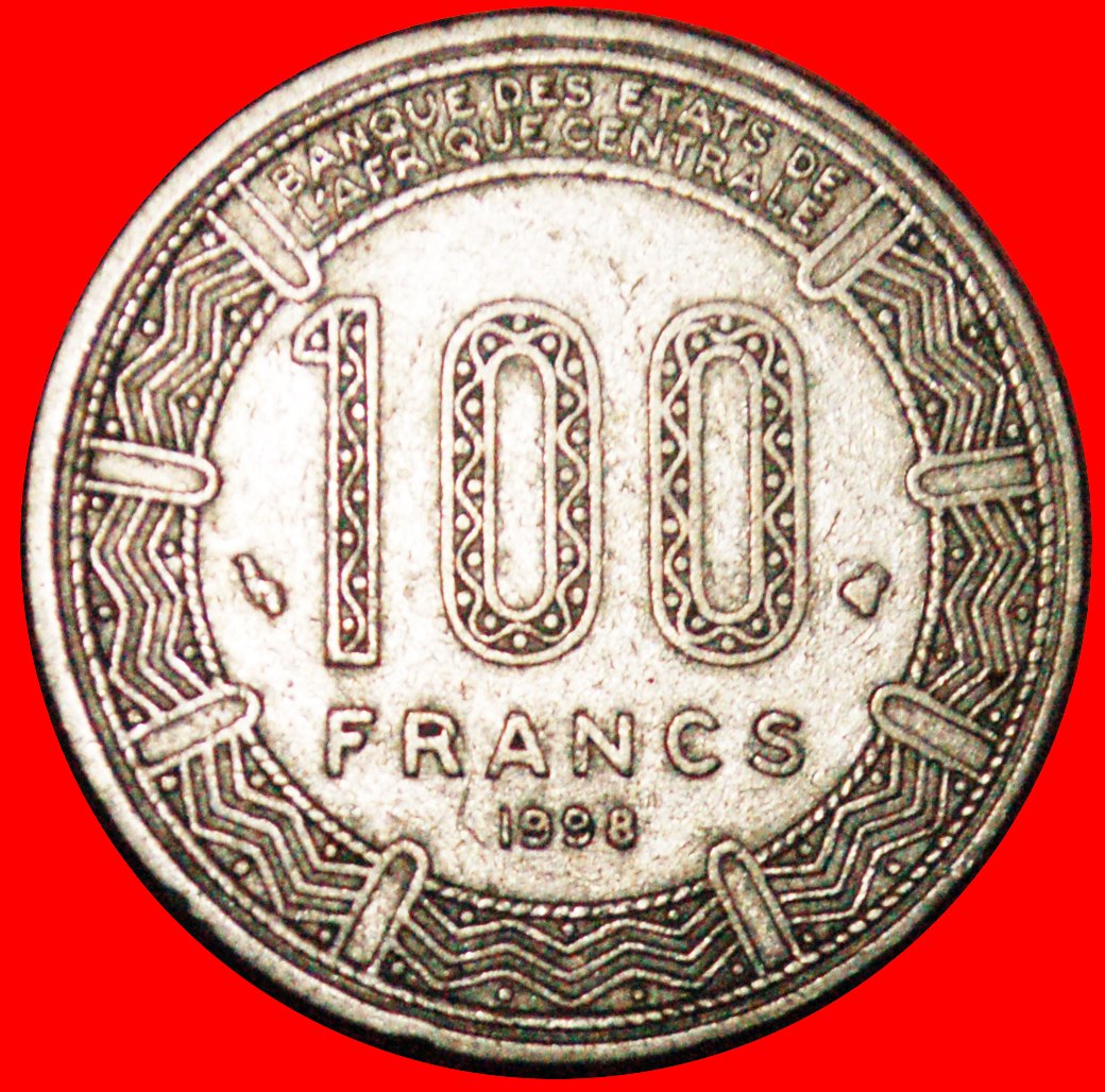  · FRANKREICH: ZENTRALAFRIKANISCHE ZENTRALBANK ★ 100 FRANCS 1998! OHNE VORBEHALT!   