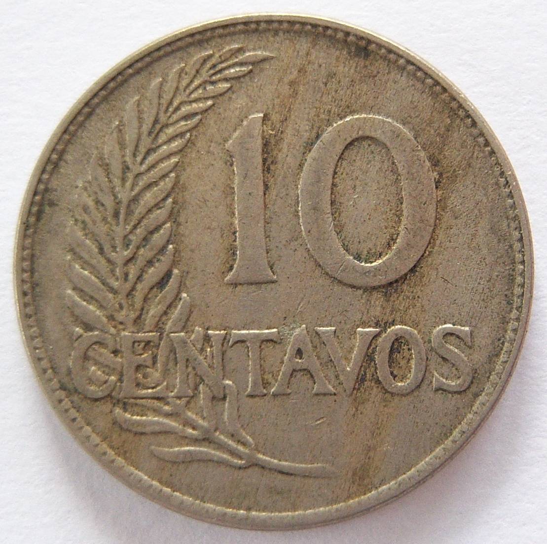  Peru 10 Centavos 1918   