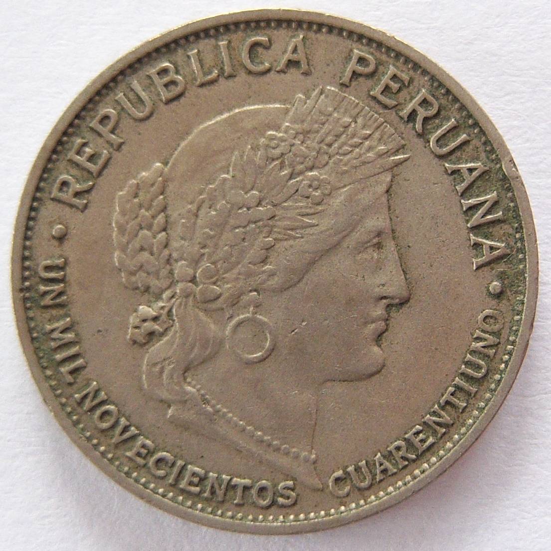  Peru 10 Centavos 1941   