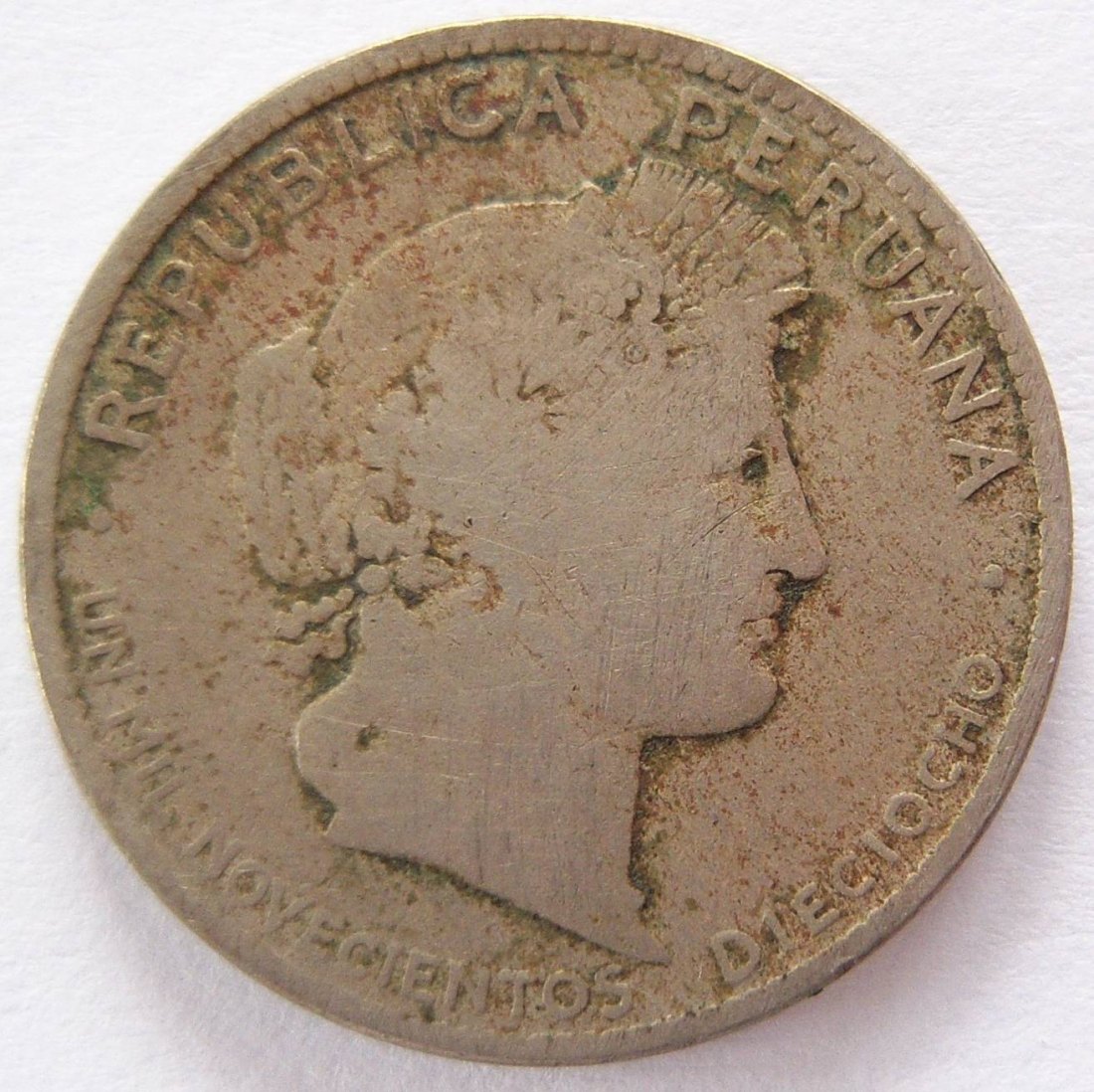  Peru 20 Centavos 1918   