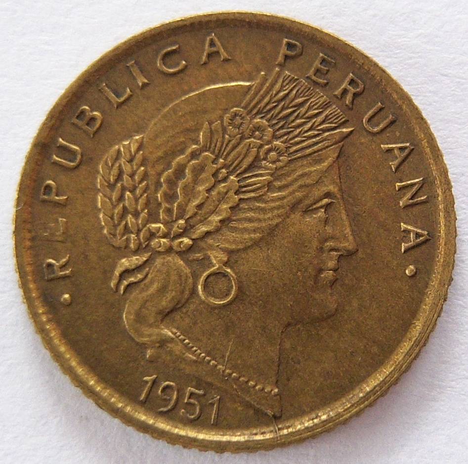  Peru 5 Centavos 1951   