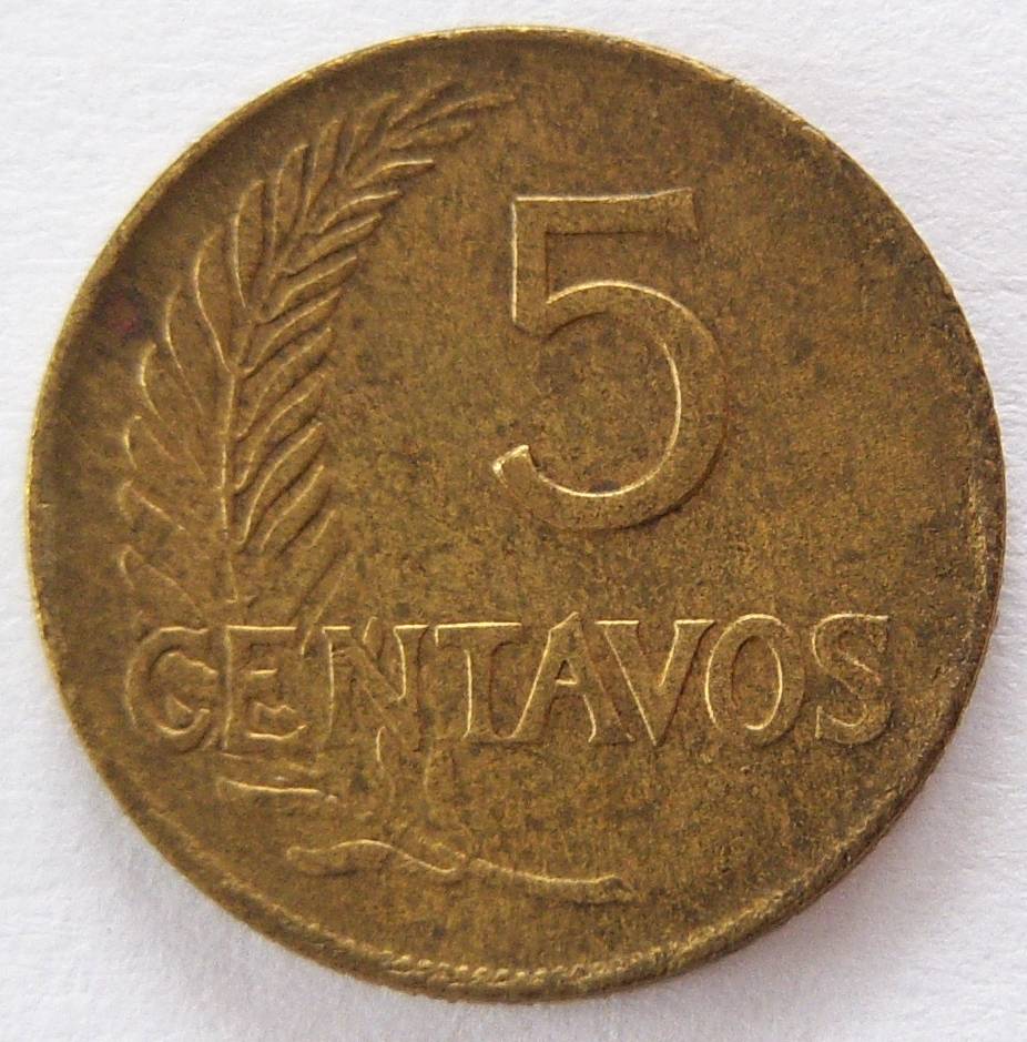  Peru 5 Centavos 1961   