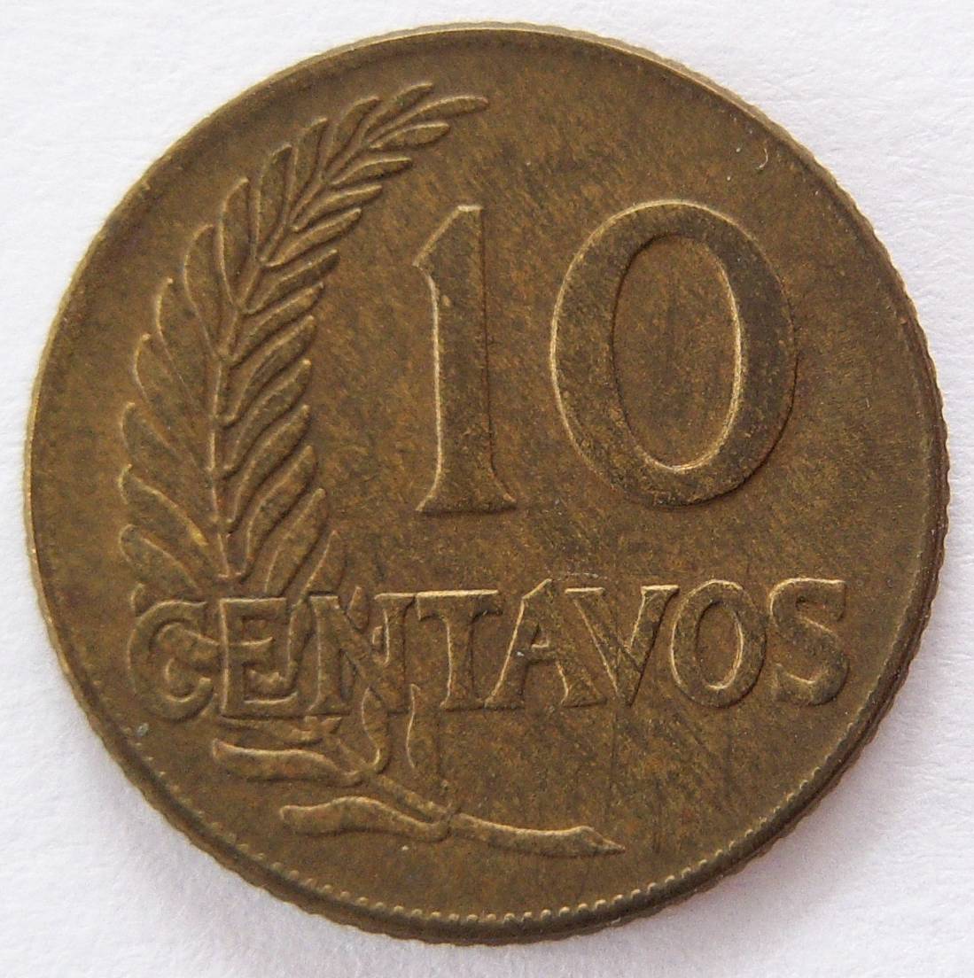  Peru 10 Centavos 1962   