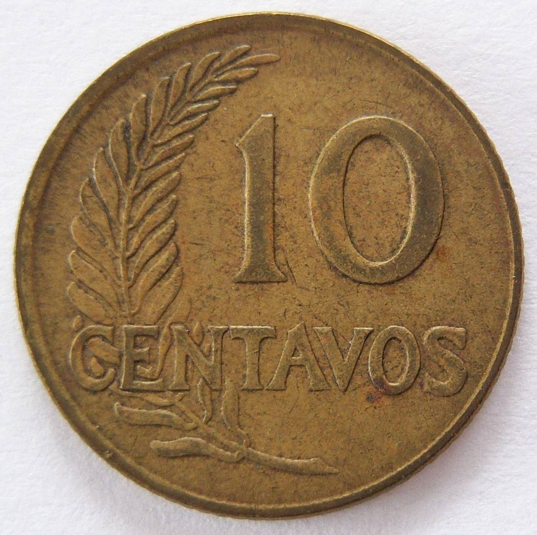  Peru 10 Centavos 1964   