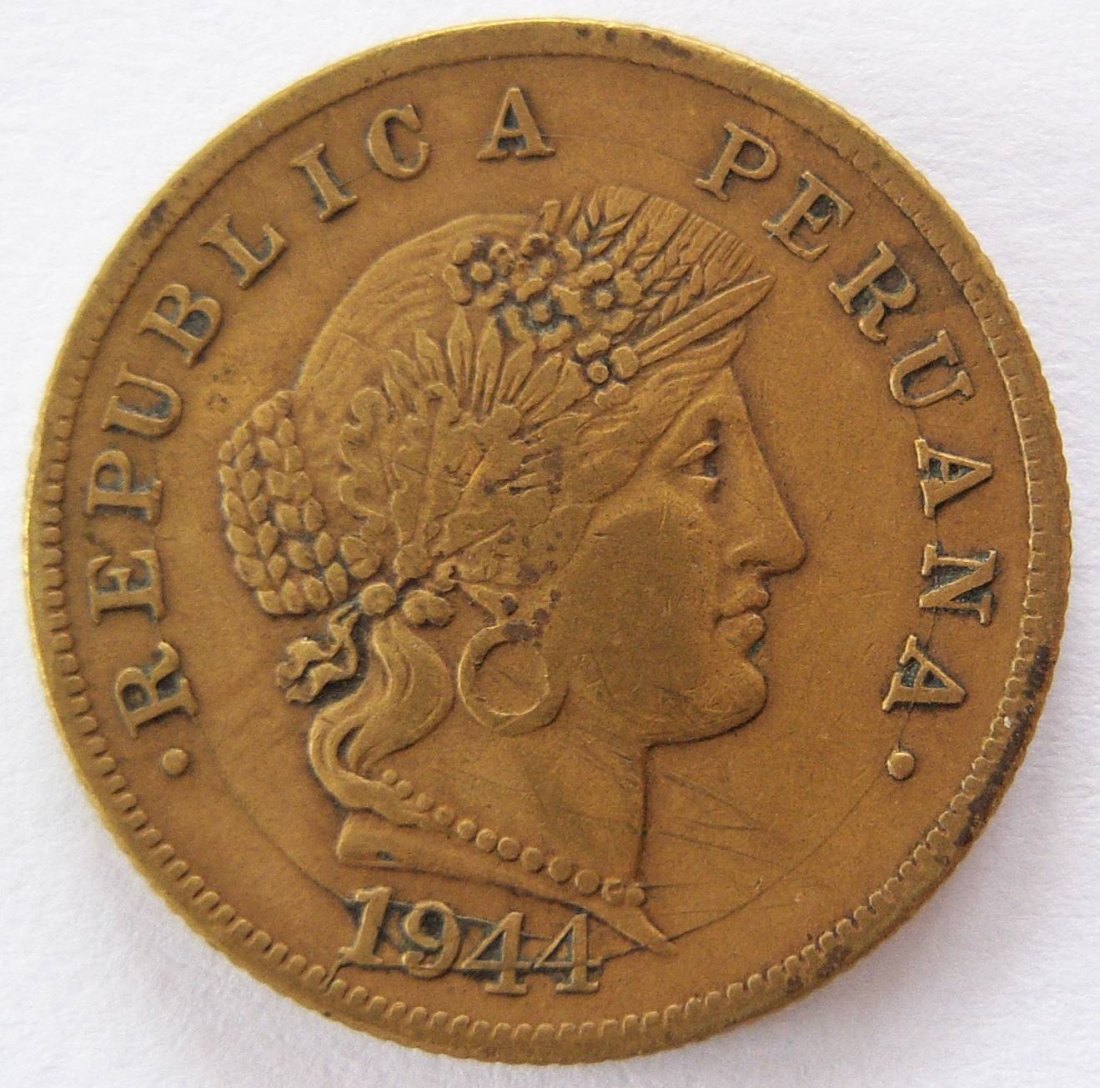  Peru 20 Centavos 1944   