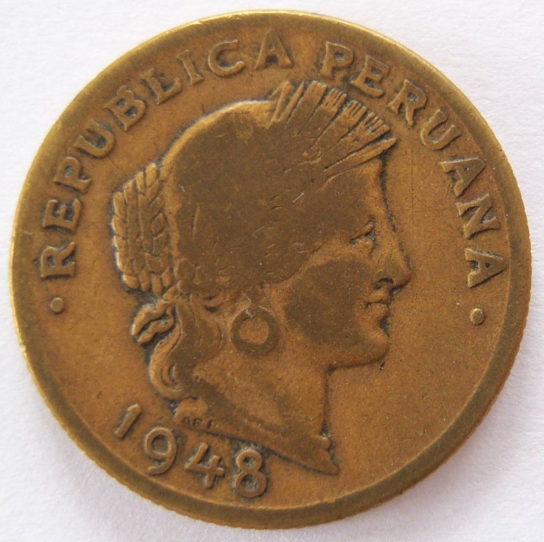  Peru 20 Centavos 1948   