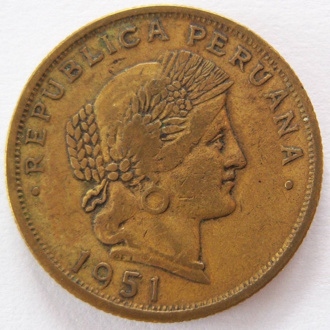  Peru 20 Centavos 1951   