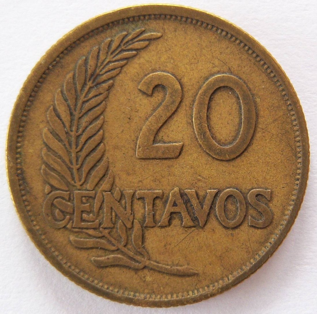  Peru 20 Centavos 1951   
