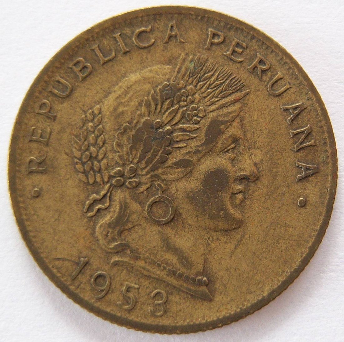  Peru 20 Centavos 1953   