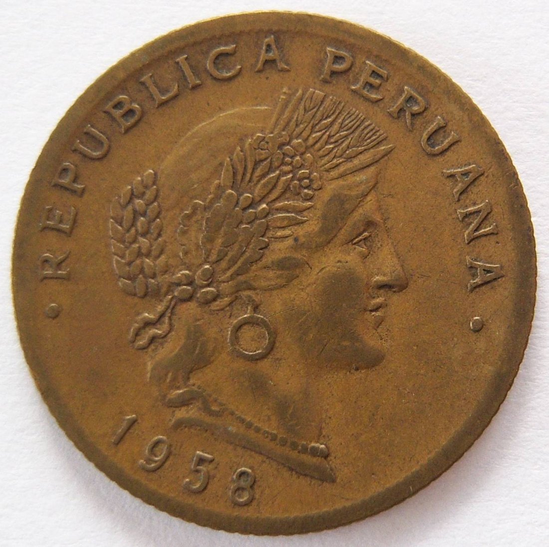  Peru 20 Centavos 1958   