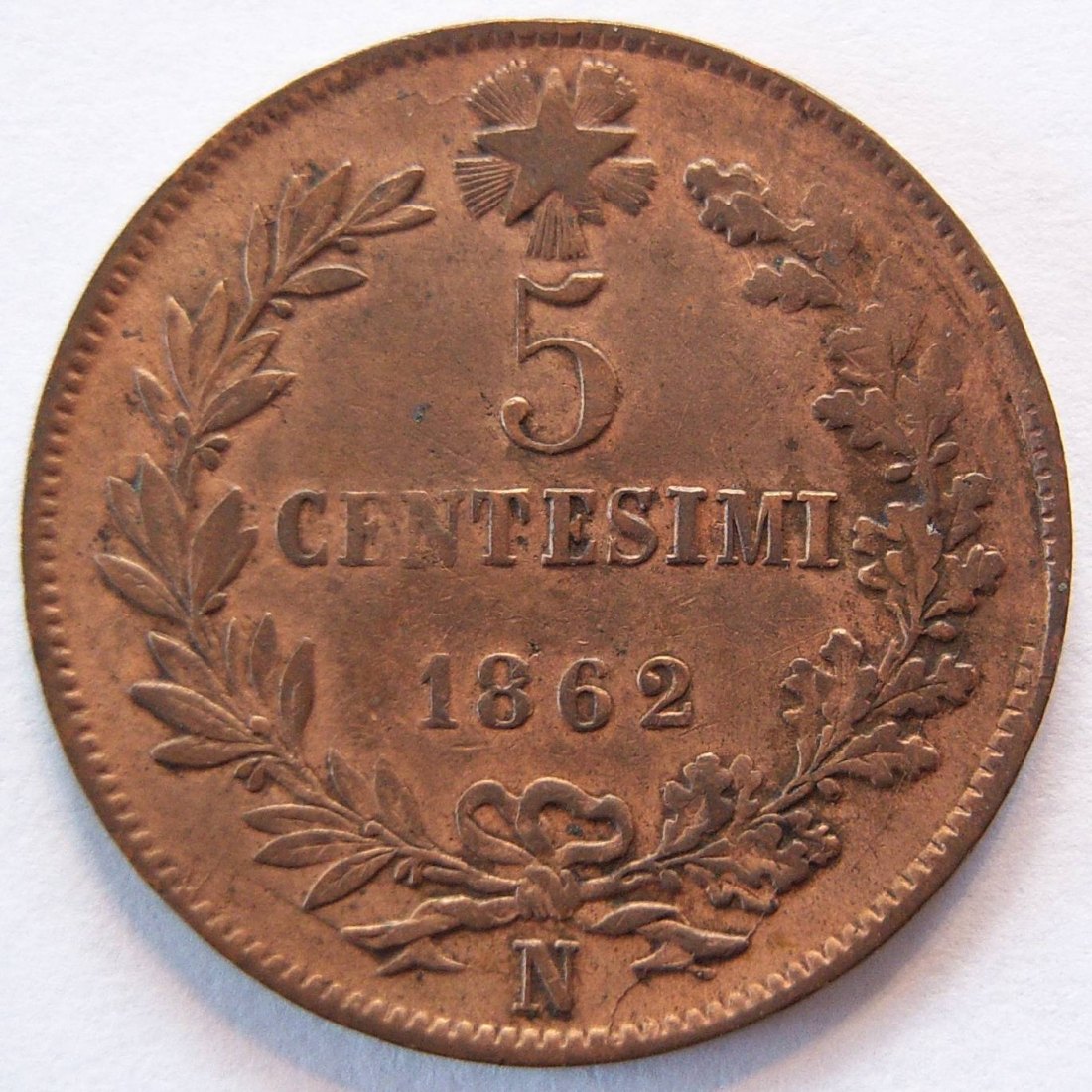  Italien 5 Centesimi 1862 N   