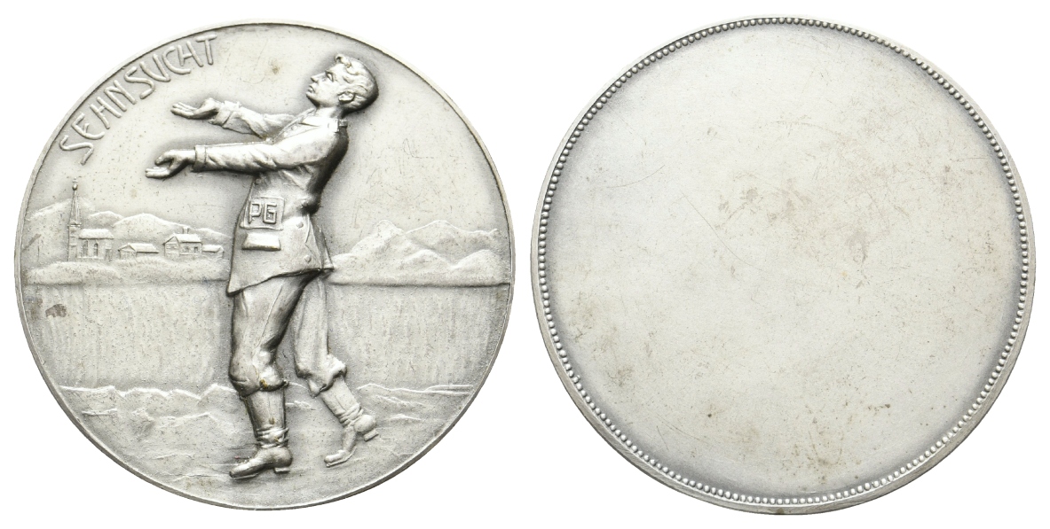  Medaille o.J.; versilbert, 31,51 g, Ø 40,1 mm   