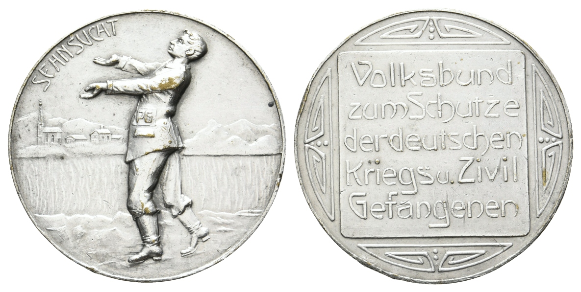  Medaille o.J.; versilbert, 31,59 g, Ø 40,2 mm   