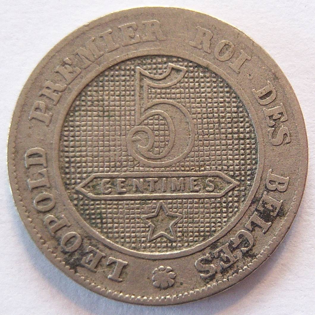 Belgien 5 Centimes 1861   