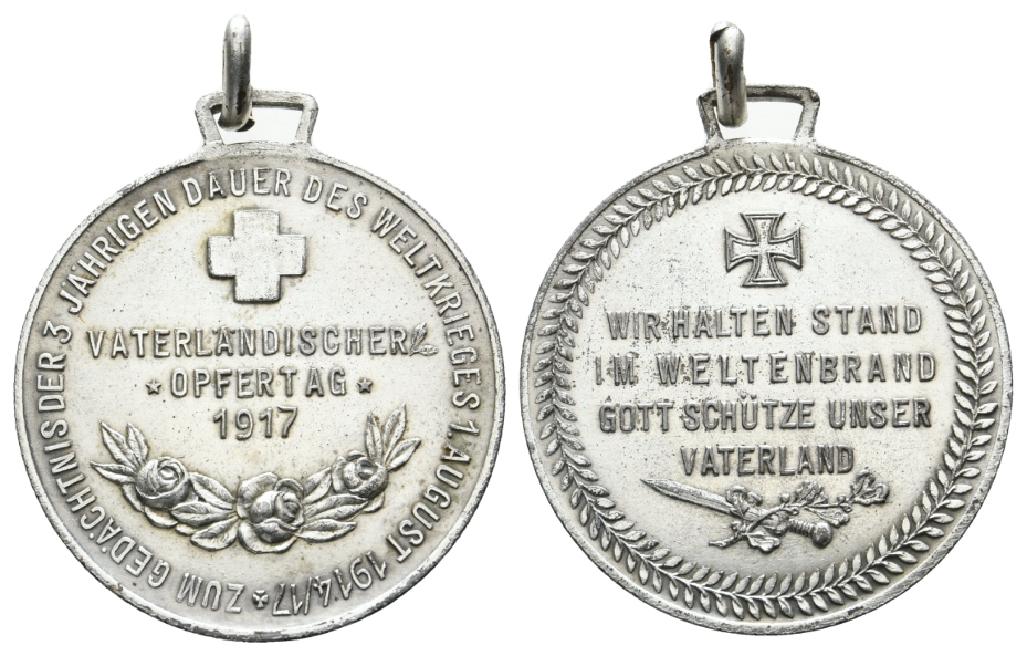  Medaille 1917; Zink versilbert, tragbar; 20,18 g, Ø 40,1 mm   