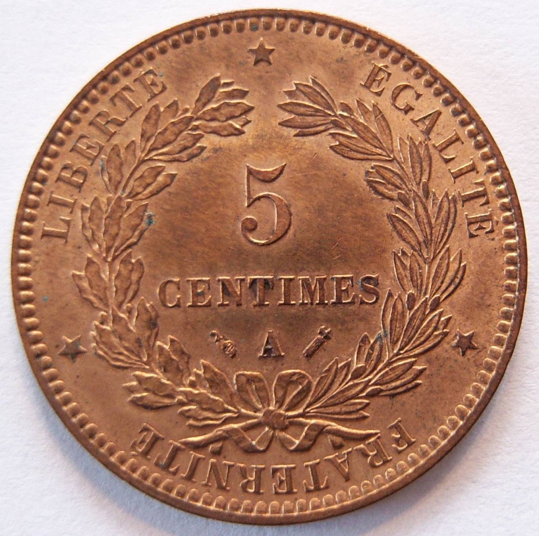  Frankreich 5 Centimes 1893 A ERHALTUNG !!   