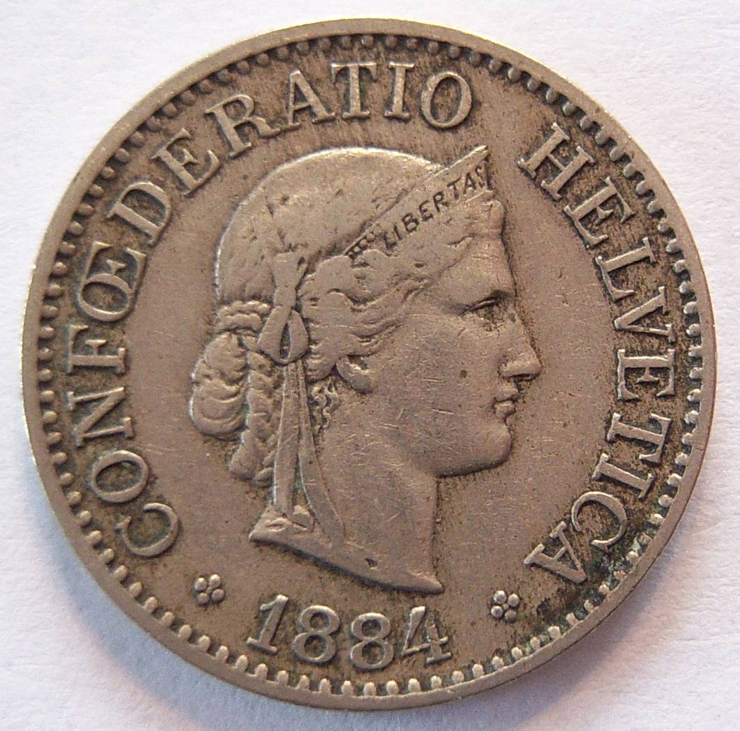  Schweiz 10 Rappen 1884 B   