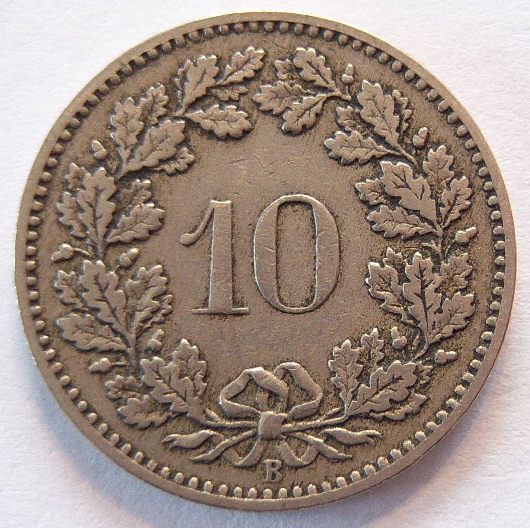  Schweiz 10 Rappen 1884 B   