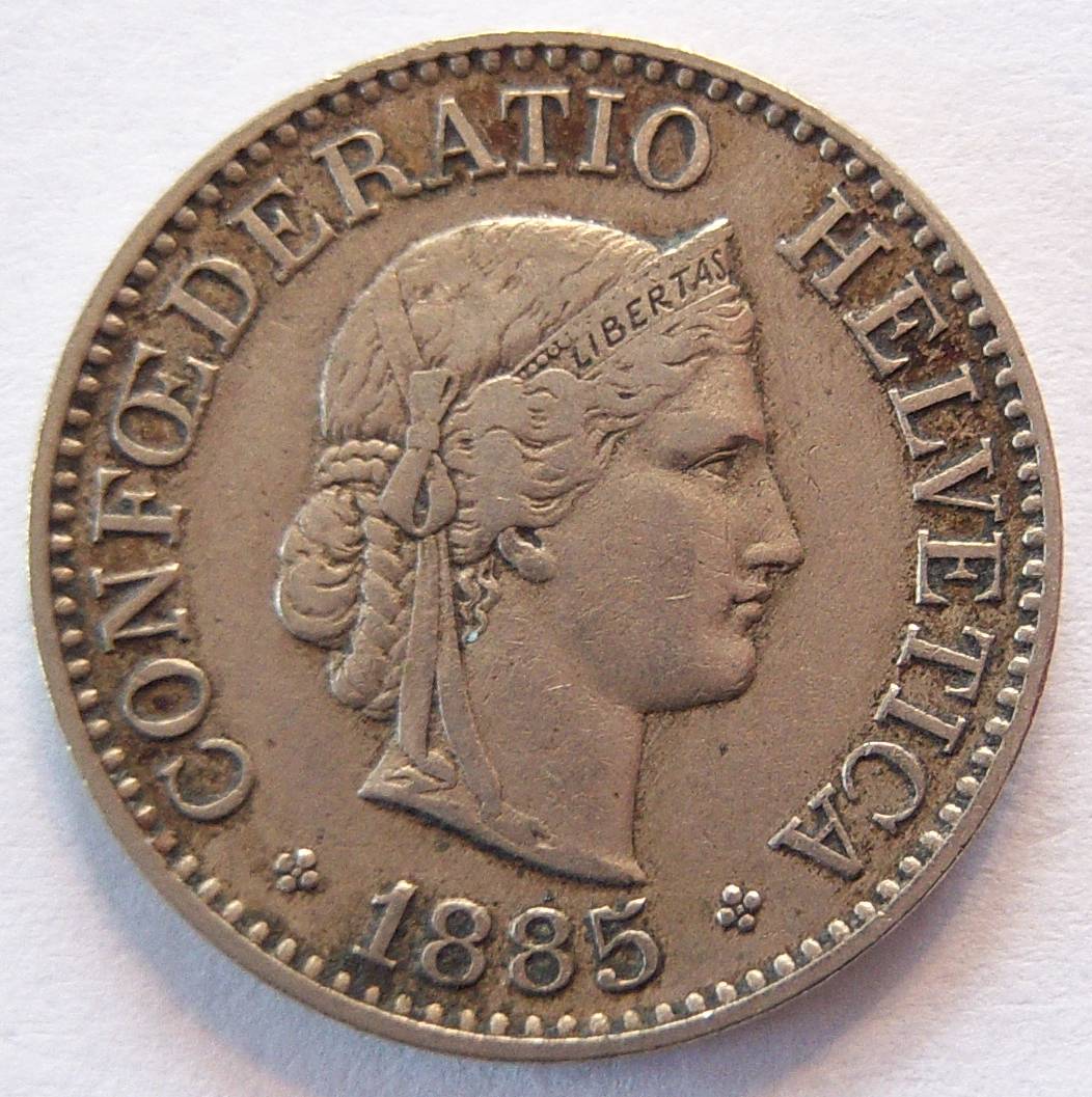  Schweiz 10 Rappen 1885 B   